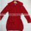 In-stock new fashion salior collar long sleeve belt knitted girls cardigan