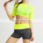 Women fashion high quality sport fitness T-shirt short sleeve stretch quick dry breathable Crop Tops