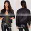Wholesale fashion satin bomber jacket custom bomber jacket woman 2016