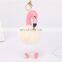 Popular artificial fur pompon flamingo keychain much color fluffy flamingo bag hang gift