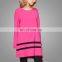 Lovely A line design tunics nice looking black stirps muslim fashion blouse