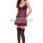 Women Sexy Lingerie With G-string Spandex V-Neck Lace Hollow Mini Dress Underwear Set Sleepwear