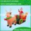 Hot Santa on sleigh inflatable, inflatable Santa with sleigh and reindeer, Santa Claus in dear cart decorations