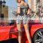 New arrival women clothing sexy off shoulder black and white stripe fashion women jumpsuit for summer