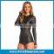 Open Cell 2/3MM Neoprene CR Rubber Women Long Sleeve Smooth Skin Shorty Wetsuit