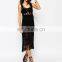 2015 manufacturer Customized plus size women sleeveless Sexy Stretch Crochet Midi Beach Dress