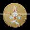  wholesale customized enqgraved rabbit logo souvenir gold coin