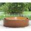 Corten Steel Round Sculpture Water Fountain