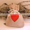 Manufactures red heart printing jute packaging bag for candy
