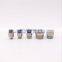 10pcs a lot 6mm thread M5 1/8 1/4 3/8 1/2 air straight hose pneumatic fitting brass nickel One touch tube quick pipe connector