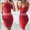 Hot Sales New Arrvails Lady Sexy Backless Sleeveless  Dress Women Bodycon Summer Dresses