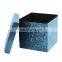 RTS modern home furniture luxury Crushed Velvet folding storage ottoman stool
