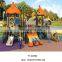 outdoor pumpkin house plastic slides playground