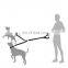 Double-headed luminous double big dog nylon leash for two dogs