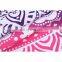 China Suppliers Wholesale More Than 200 Designs Printed Large Microfiber Towels Custom Round Beach Towel With Tassels