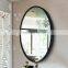 Contemporary iron frame round  wall mounted  black mirror