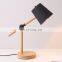 Black White Pink Color Table Lights Creative Wood Study Table Lamp for Kids