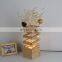 Flower Arrangement Table Lamp Flower Vase Diy Desk Lamp Wooden for Bedroom Bedside Living Room