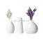Upper Midland Products 3 White Vases for Decor Small White Ceramic artificial Flower Vase  for Home Decor