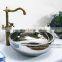 Hand painted ceramic porcelain art silver/Gold bathroom bowl sinks