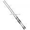 New 2.1m 2.4m 2.7m 3.0m Fishing Casting Pole Carbon Fiber Two Rod Tips (MH/H) Travel Spinning Rod Tackle Peche