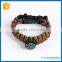 Paracord survival bracelet with compass, whistle&fire starter wholesale