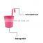 Wholesale Home Decorative Outdoor Garden Metal Plastic Planter Hanging Flower Pots with detachable hook