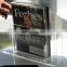 2 Tier Clear Acrylic Desktop Magazine & Paper Organizer Commercial Brochure Display Rack