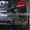 High guality car parts Tail Throat For Mercedes c - Class W205 modified c43 AMG Style diffuser Tail throat 2019-up