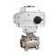 DN25 1inch Stainless steel three pieces electric ball valve AC220V  motor ball valve