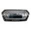 Front grill for Audi Q5 2019 high quality center honeycomb mesh silver bumper grille for SQ5 quattro style
