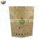 Custom Printed Stand Up Pouch Compostable Kraft Paper Coffee Bag With Valve And Zip