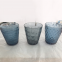 Smoke And Navy Blue Colored Drinking Wine Glass Cup For Home Decoration