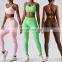 2 Pcs Seamless Cross Backless Sports Bras Sets Custom Logo High Waist Yoga Leggings