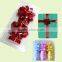 red ready made satin ribbon bow with sticky pad for invitation