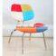 Colorful textile cloth leisure small round chair sitting room
