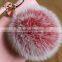 Hang On Bag Phone Carkey Fashion Charm Girls Real Racoon Fox Fur Key Chain
