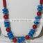 Artificial Layered Necklace Beaded drop Tribal Bone Jewelry