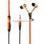 Volume control metal zipper earphone, zip earphone, earphone headphone with mic