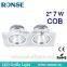 Ronse 2*7W led grille lamp sharp cob chip high lumens good quality(RS-2101-2(C))