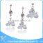 China manufacturer medical steel wholesale hanging crystal elephant belly ring