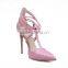 Pink pumps designer shoes wholesale price factory price shoes pump shoes women 2016 super high heels