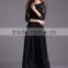 V2-MN Cocktail Dress 2016 New Arrival Black Sophisticated Embroidery Sequin Maxi Dress