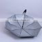 Silver auto open 3 fold umbrella with 190T pongee umbrella