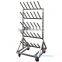 Stainless Steel Mobile Boot Rack 30 for hospital or Clean Room