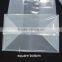 transparent LDPE square bottom shopping bag with side gusset for wine packing
