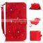 new Diamond butterfly wallet leather case for iphone 6s 6s plus with strap with inside TPU Phone accessory