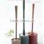 bathroom gloden plastic toilet cleaning brush set with holder long handle