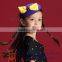 Fancy Yellow Big Bowknot Elegant Purple Wool Fascinators For Children X'mas