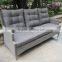Rattan with stone glass sofa set aluminum wicker sofa set